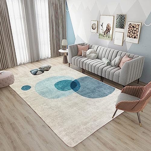 Tinyboy-hbq Kurzflor-Wohnzimmerteppich Moderne geometrische Design-Teppiche Kreismuster-Teppich,...