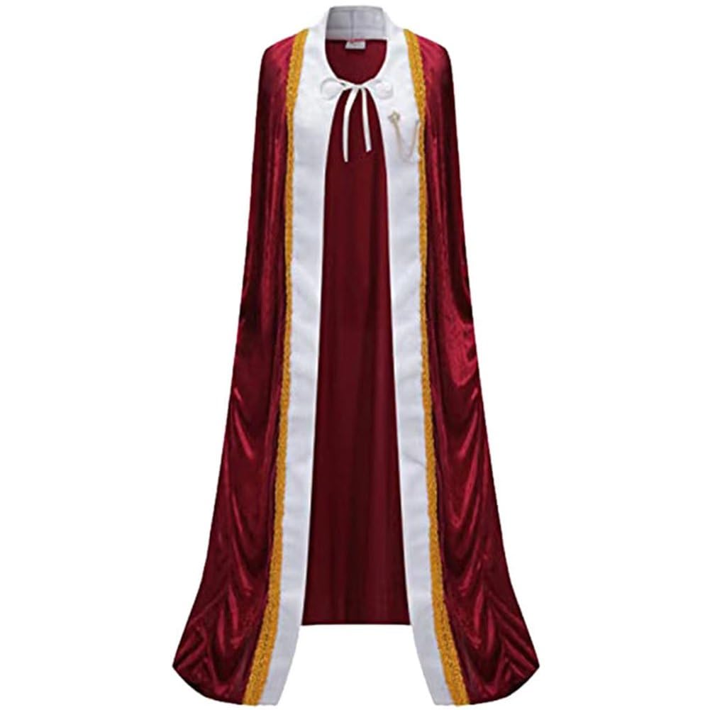Costume de roi avec cape rouge pour fêter Halloween