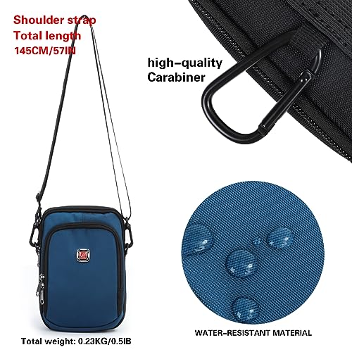 Image of Unisex Casual Fashion Multifunctional Mini Shoulder Bag Crossbody Bag Travel Passport Wallet Bag