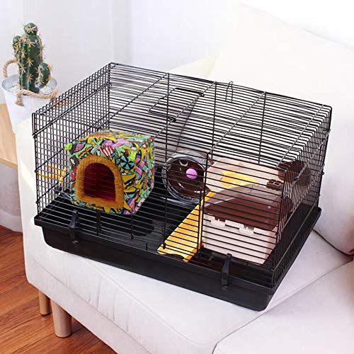 KAMEIOU Small Guinea Pig Rat Hedgehog Small Animal Cage Bed Habitat House Washable Warm Hamster Hedgehog Chinchilla Rat Small Guinea Pig Bedding Habitat Nest Cube Cave for Small Animals Beds