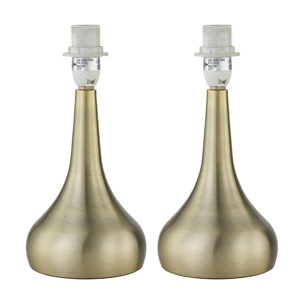 First Choice Lighting Set Of 2 RomanaAntique Brass 23Cm Touch Operated Table Lamp Bases from B&Q