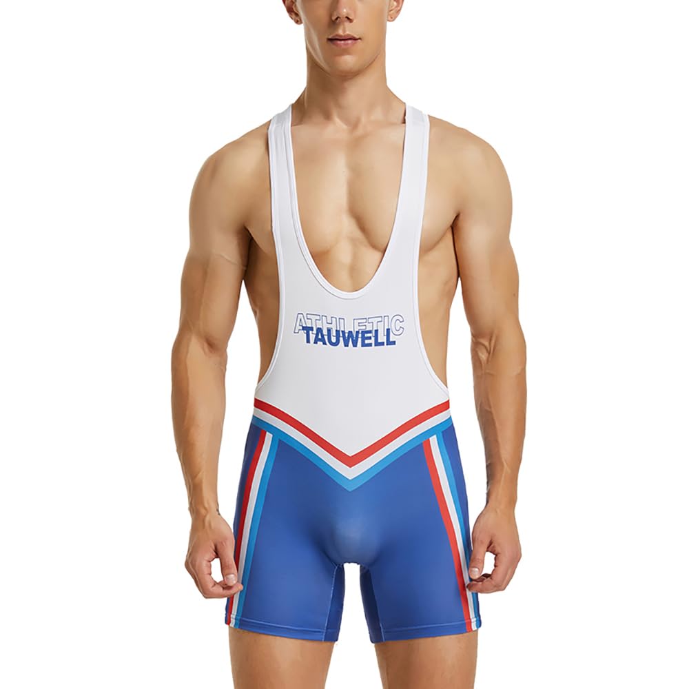 SPNSSTCR Men's Active Athletic Bodysuit Supporters Wrestling Singlet Jumpsuit Boxer Leotard Shapewear