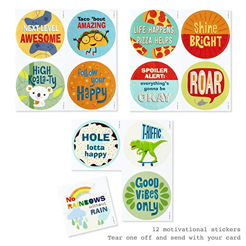 Hallmark Encouragement Cards Assortment For Kids Or Adults (12 Cards And Envelopes, 12 Stickers), Model: 5Stz5110 #TOP5