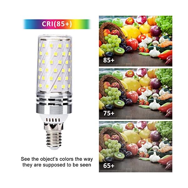 Ugvmn E14 LED Kerze Birnen 16W Kaltweiss 6000K Entspricht 120W Halogen Birnen, E14 energiesparlampe , e14 glühbirnen… – Bild 5