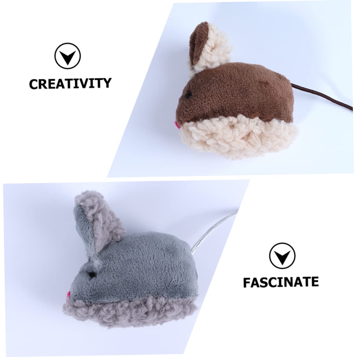 SUPVOX 20pièces Jouets Forme De Souris pour Chats Jouets Interactifs Mignons pour Chats Intérieur Stimule Le Comportement De Chasse Jeu