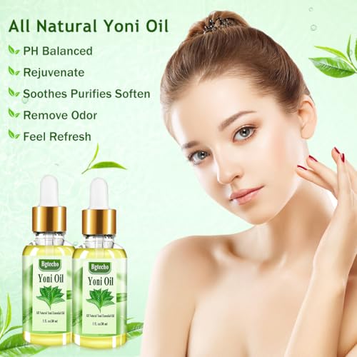 Image of 2PCS Yoni Oil for Women,Organic Feminine Oil,All Natural Tee Tree Essential Oil,Ph Balance Eliminates Odor,Feminine Deodorant Vaginal Moisturizer(1 fl oz /pc)