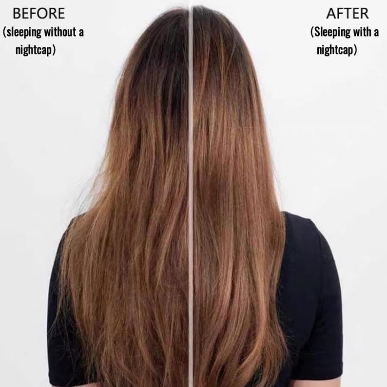 Atrube Silk Satin Hair Bonnet Reversible Sleep Cap Adjustable tie Band Head wrap for Sleeping Wrap Silk Bonnet Hair with Hair Scalp Massager Shampoo Brush and scrunchies (Rose... - Image 4