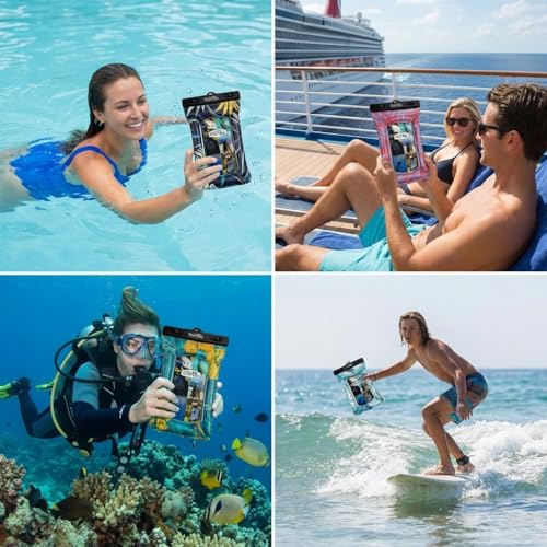 Salt Life Floating Waterproof Phone Case– IPX8 100% Waterproof Phone Case that Floats in Water, Universal Phone Dry Bag with Touchscreen Clear Window, Secure Seal Closure & Lanyard (Catch Me) - image 8