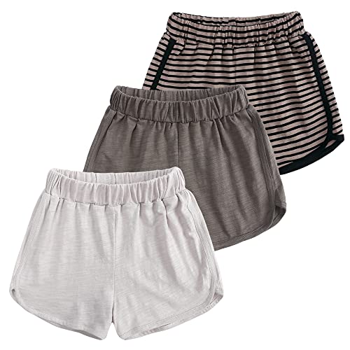 MYGBCPJS Baby Girls Boys 3 Pack Cotton Linen Blend Cute Bloomer Shorts Loose Harem Shorts