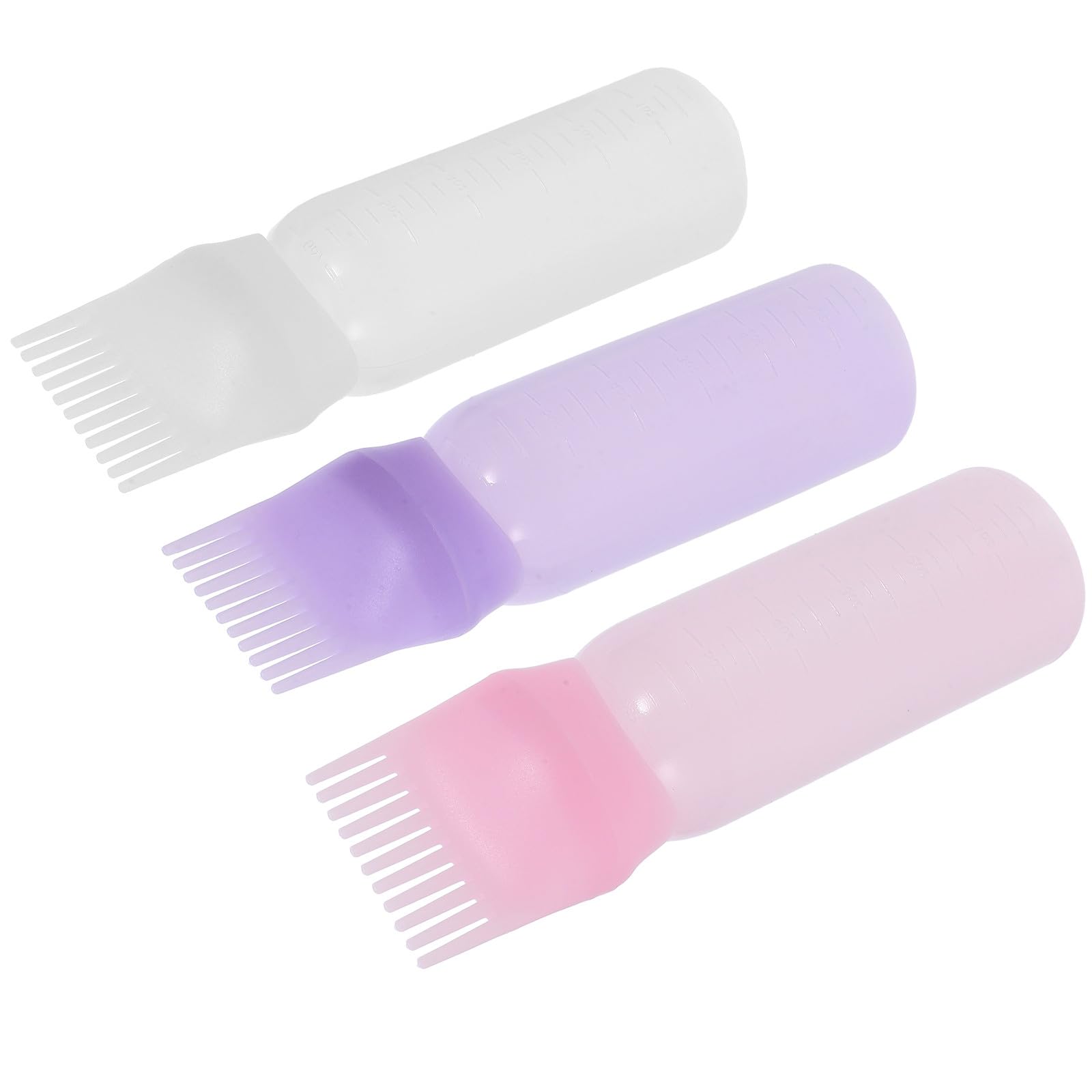 3 Stück Haarfärbeflasche 120ml aus Abs mit Kamm Applikator