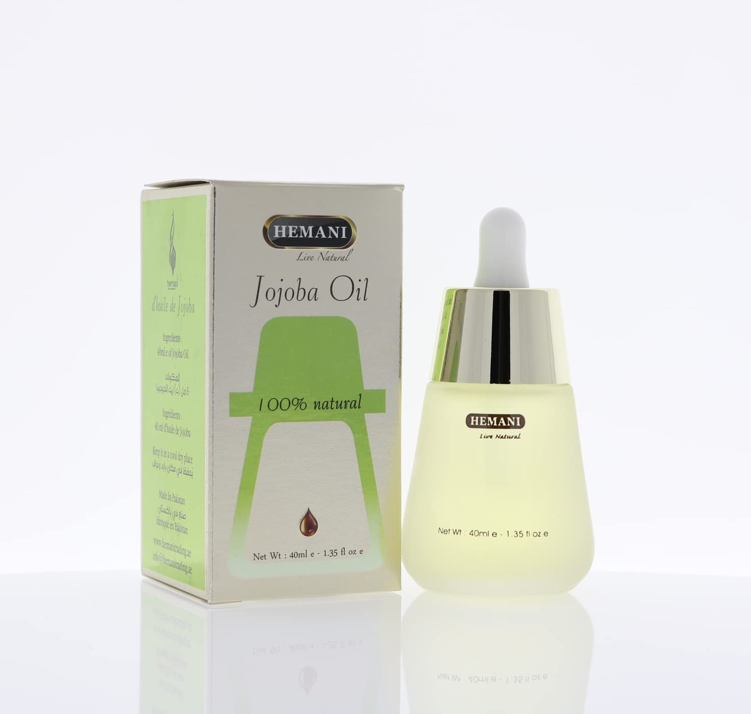 Pure Jojoba Oil - 40ml For Nourished Skin Helps against bacterial & fungal growth on Remove skin infections such as acne