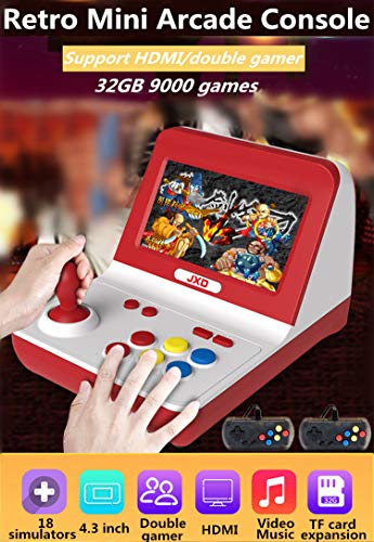 Image of New JXD classic nostalgia big rocker retro Multiplayer mini arcade console Dual-core 32GB build in 9000 games more than 10 simulators such as mame /CPS /arcade mp3 mp4