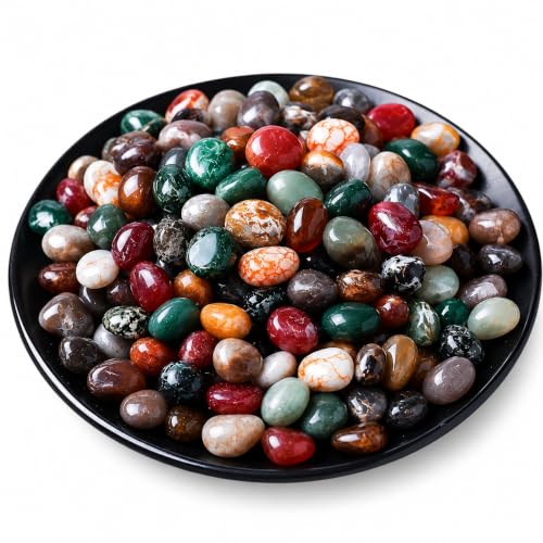 Image of Polished Ocean Jasper Crystal Chips 200 Pcs - 0.3 inch 10 oz Tumbled Stone Chips Quartz Crushed Sea Glass Stones Healing Reiki Crystal Making Home Decoration,0.3 inch inches