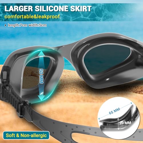 Winline Swimming Goggles Clear Vision Anti Fog Anti UV Anti Leak Waterproof Swim Goggles with Polarized or Non-Polarized Lens for Adult Men Women Teenager - Image 4