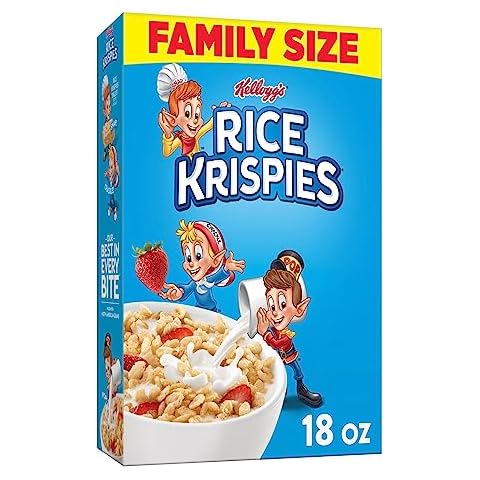 Kellogg's Rice Krispies Cereal, Original, 18oz Box Cover