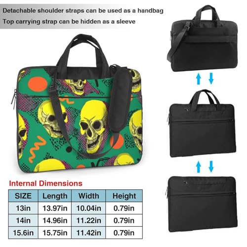Maletín para portátil 15.6" verde neón impermeable miniatura 4