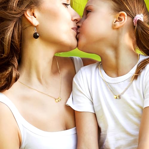 Ursteel Dainty Cute Heart Initial Necklaces for Women Teen Girls - 14K Gold Plated Initial Heart Necklace for Women Trendy, Dainty Letter A-Z Lockets Necklaces Personalized Jewelry Birthday Gifts 6