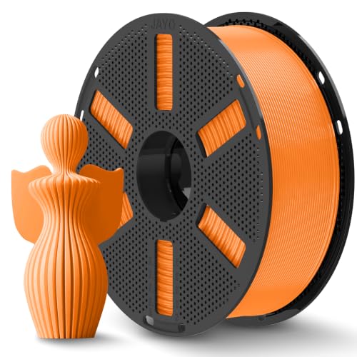 Image of JAYO PLA Plus 3D Printer Filament 1.75mm, 1.1KG Reusable Spool, Orange