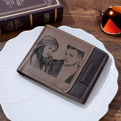 Gifts for Husband Personalized Wallets for Men Custom Photo Wallets for BF Dad Son Family Groomsmen Friend, Birthday Anniversary Father's Day Christmas Gifts for Men4