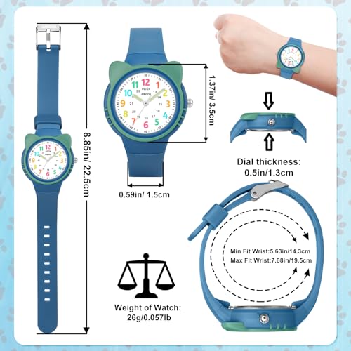 Image of Juboos Kids Watch Analog for Boys Girls Toddler, 3ATM Waterproof Wirstwatch Learning Time and Easy to Read