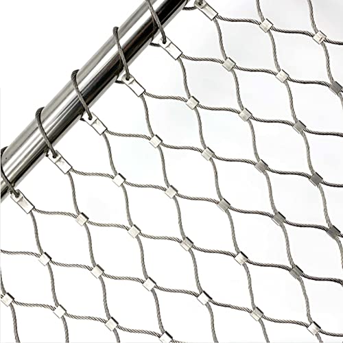 Griglia metallica resistente in filo sottile per ringhiere esterne di sicurezza per balconi e scale, 1,5 x 9 m, soluzione per recinzione di sicurezza
