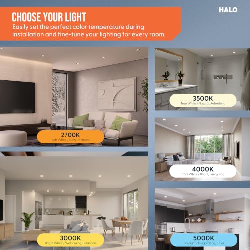 HALO HLBT 6 inch LED Recessed Light Slim Trim Retrofit 5CCT 765lm 6PK - image 7