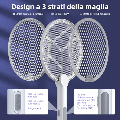 Palone Racchetta zanzare elettrica