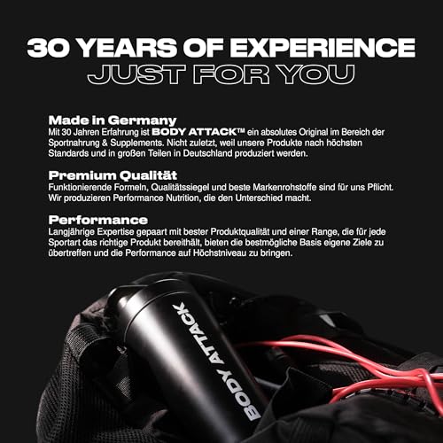 Body Attack Peanut Butter Crunchy, 1kg - Erdnussbutter mit Stückchen, 30% Protein ohne Zuckerzusatz, vegan, ohne palmöl