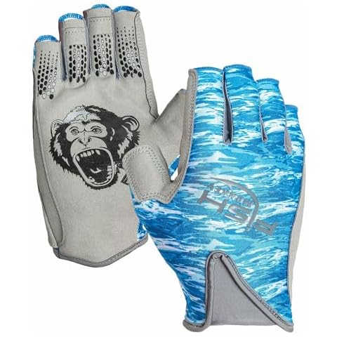 Fish Monkey Pro 365 Guide Glove M Blue Water Camo Cover