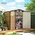 Outsunny 6' x 4' Metal Outdoor Storage Shed, Garden Tool Shed with Ventilation Slots for Backyard, Patio, Lawn, Oak Colored