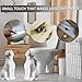 2Packs Toilet Bolt Covers Decorative White Dog Tall Toilet Bolt Caps, Ceramic Toilet Screw Cover Caps for Bathroom Decor, Toilet Caps for Bottom of Toilet, Easy Installation