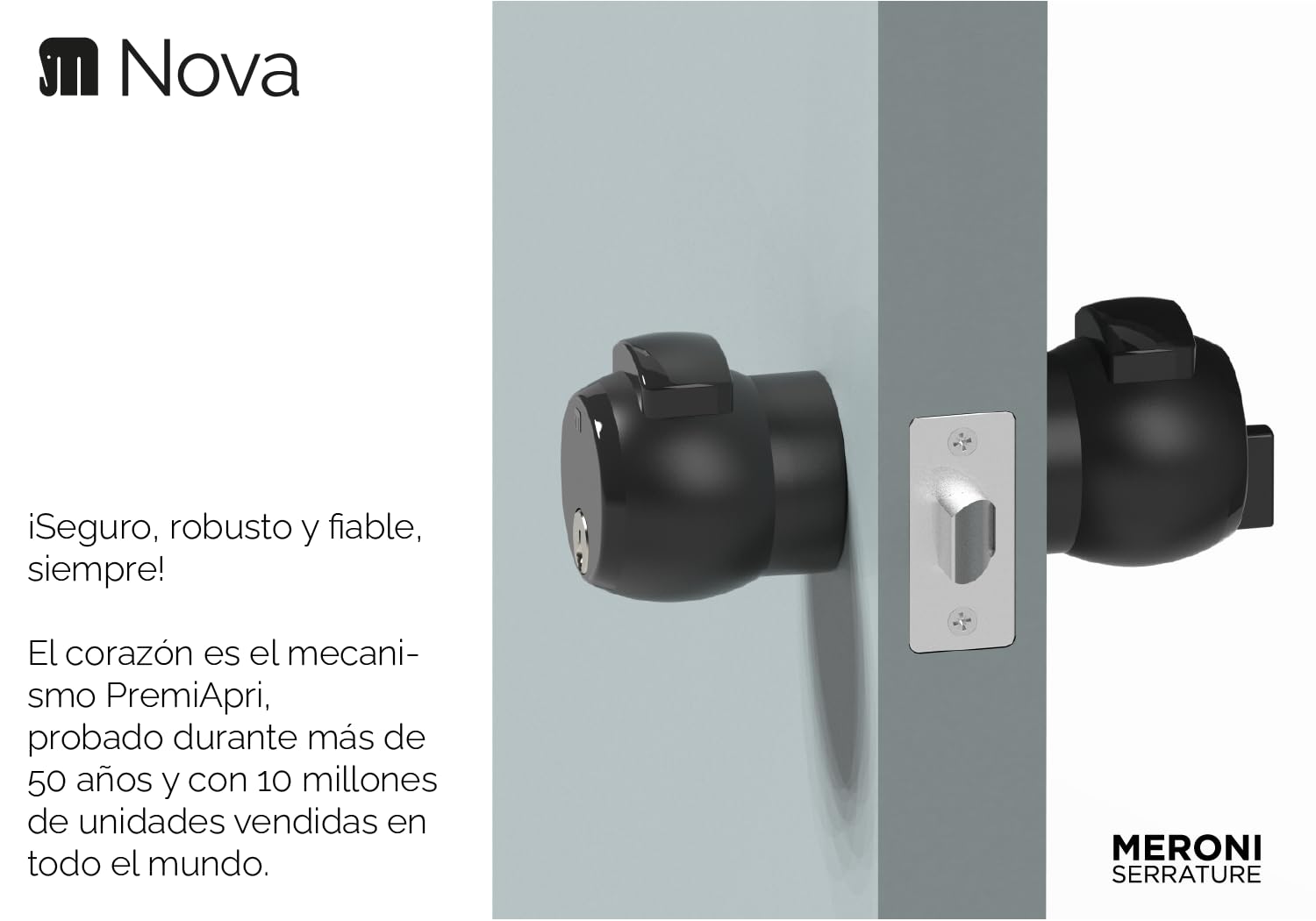 MERONI SERRATURE Kit Simple Serrure Antivol pour Véhicule Utilitaire