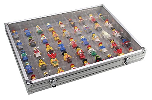 SAFE Aluminum Collecting Display Case for Rocks, Action Figures and More
