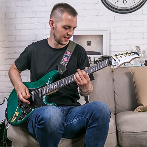 Mustar Electric Guitar Kit, 39 Inch Full Size Solid Body Electric Guitar Beginner Kits For Birthday Holiday Gifts, 25W Amplifier, Gig Bag, Digital Tuner, Capo, Strap, Cable And Picks, Ripple Green #TOP6