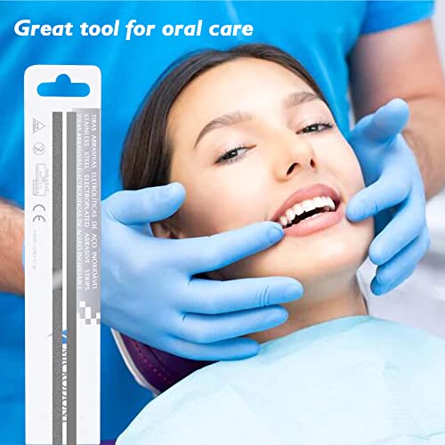 dental stainless steel polishing strips - dental abrasive stainless steel strips dental tooth file 4mm double side reusable dental care tools12pcs
