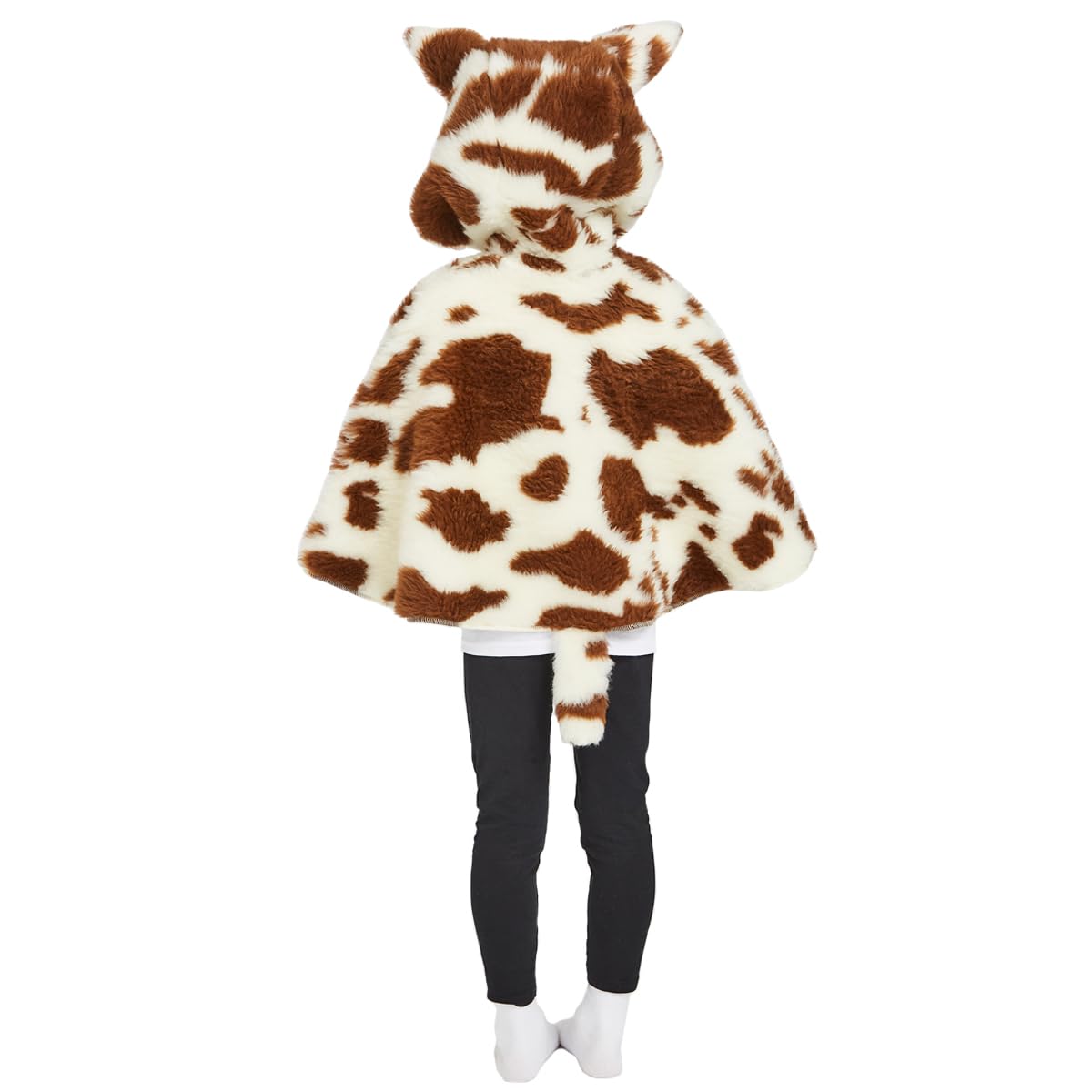 Charlie Crow Brown & White Fur Cow Cape costume for kids one size 3-8 Years, 3-5 Years - Image 4