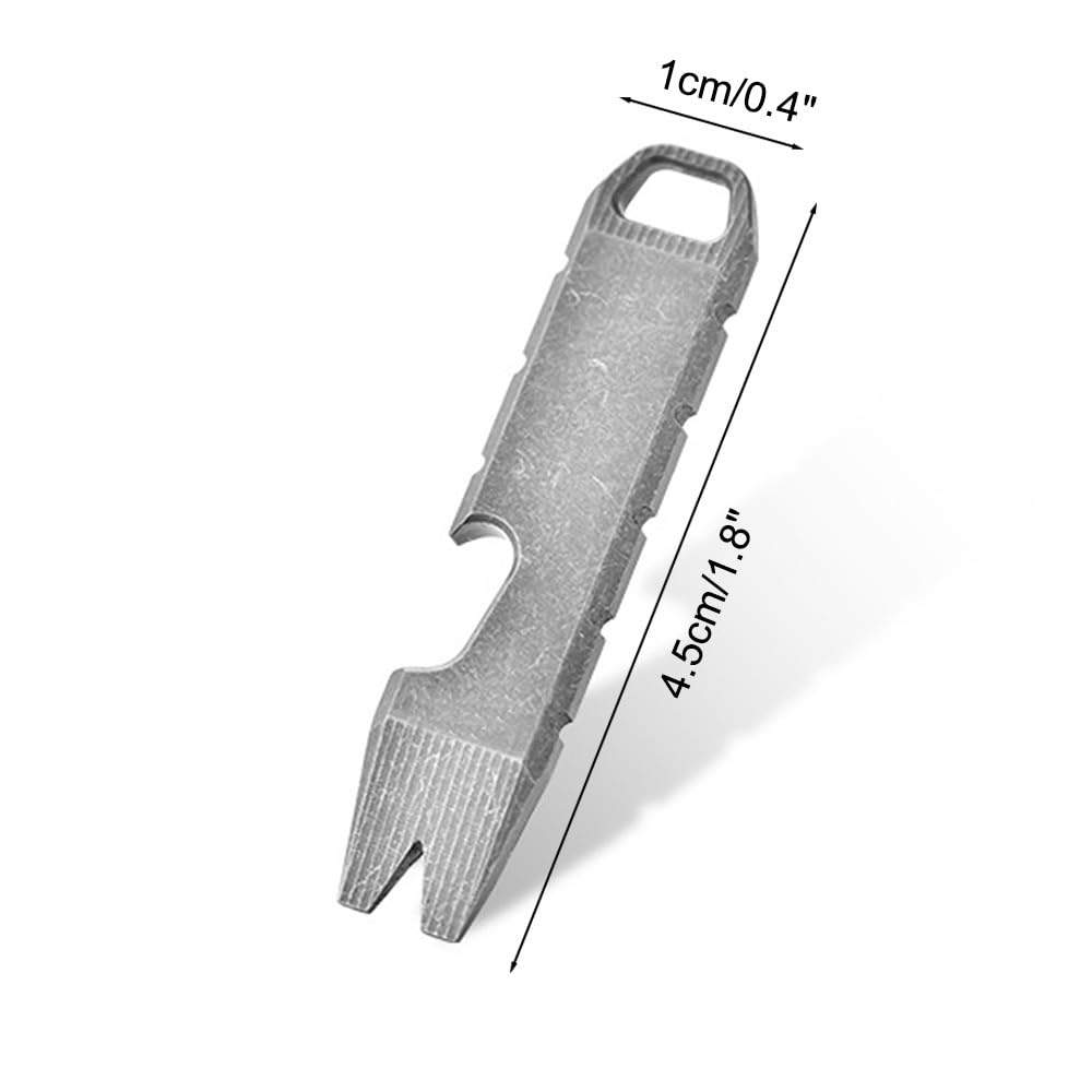 Pry Bar, TC4 Titanium Pocket Pry Tools with Bottle Opener Function for Outdoor Camping, Stone Washing - Image 3