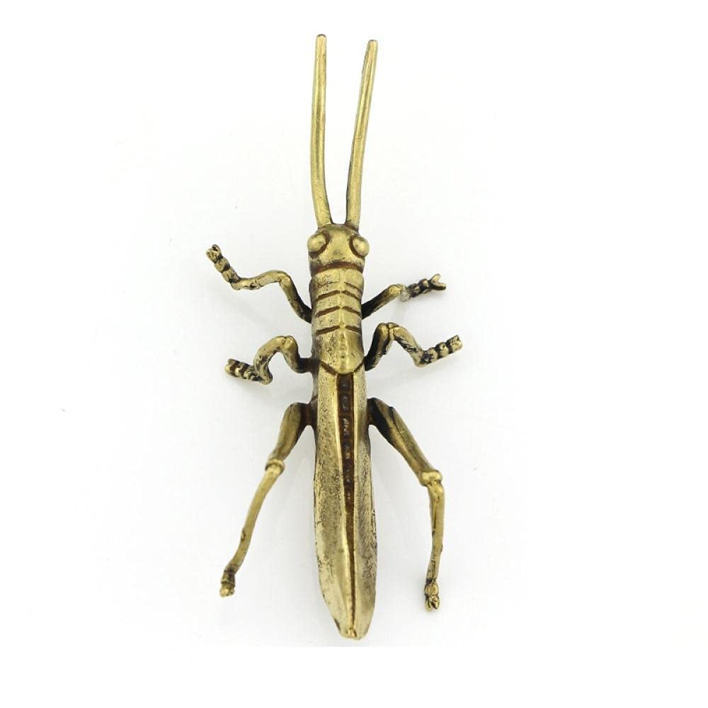 YNIYUJKL Brass Fengshui Figure Decoration, Head Sculpture Statue Vintage Copper Lobster Sculpture Brass Ornament Grasshopper Animal Figurines Statue For Home Crafts Desk Decoration Acc