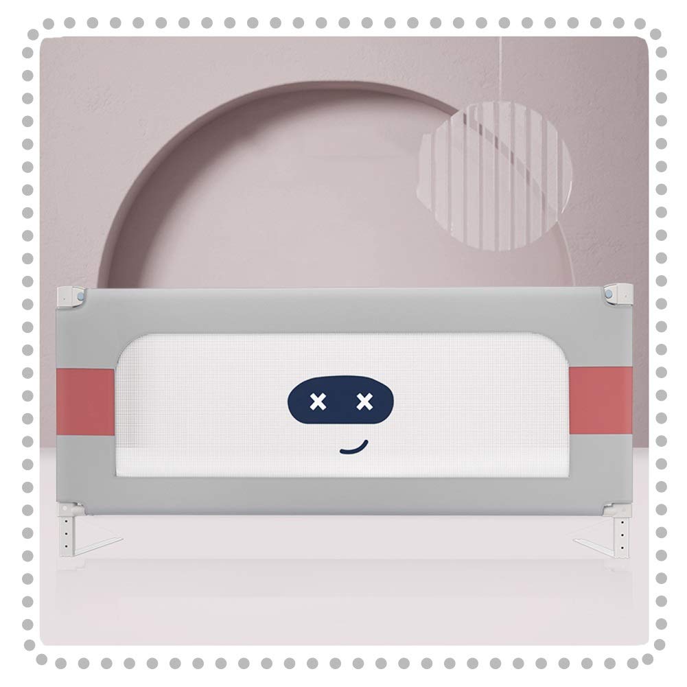 Rieles de Cama, Riel de Cuna Elevación Vertical Seguridad Protección del Sueño para bebés y niños, fácil de operar (Color : Grey, Size : 150cm)