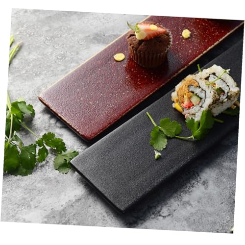 Plato de Sushi Cerámico Rectangular Rojo miniatura 4