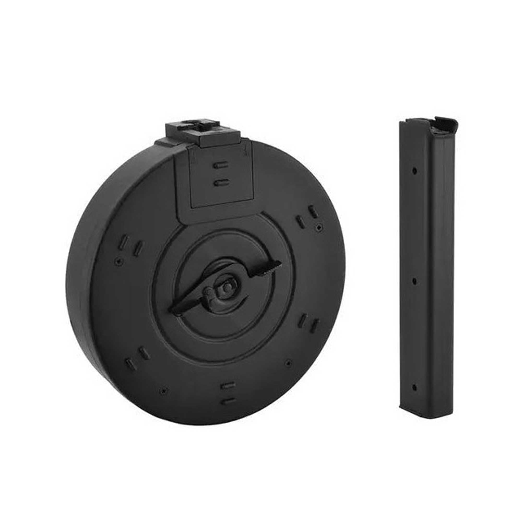 Confezione Fucile Airsoft Modello D98 Stile Chicago/Modello Elettrico/Colori: Nero e Legno/Materiali: plastica ad Alta Resistenza/Potenza 0,5 Joule/Fornito con Accessori
