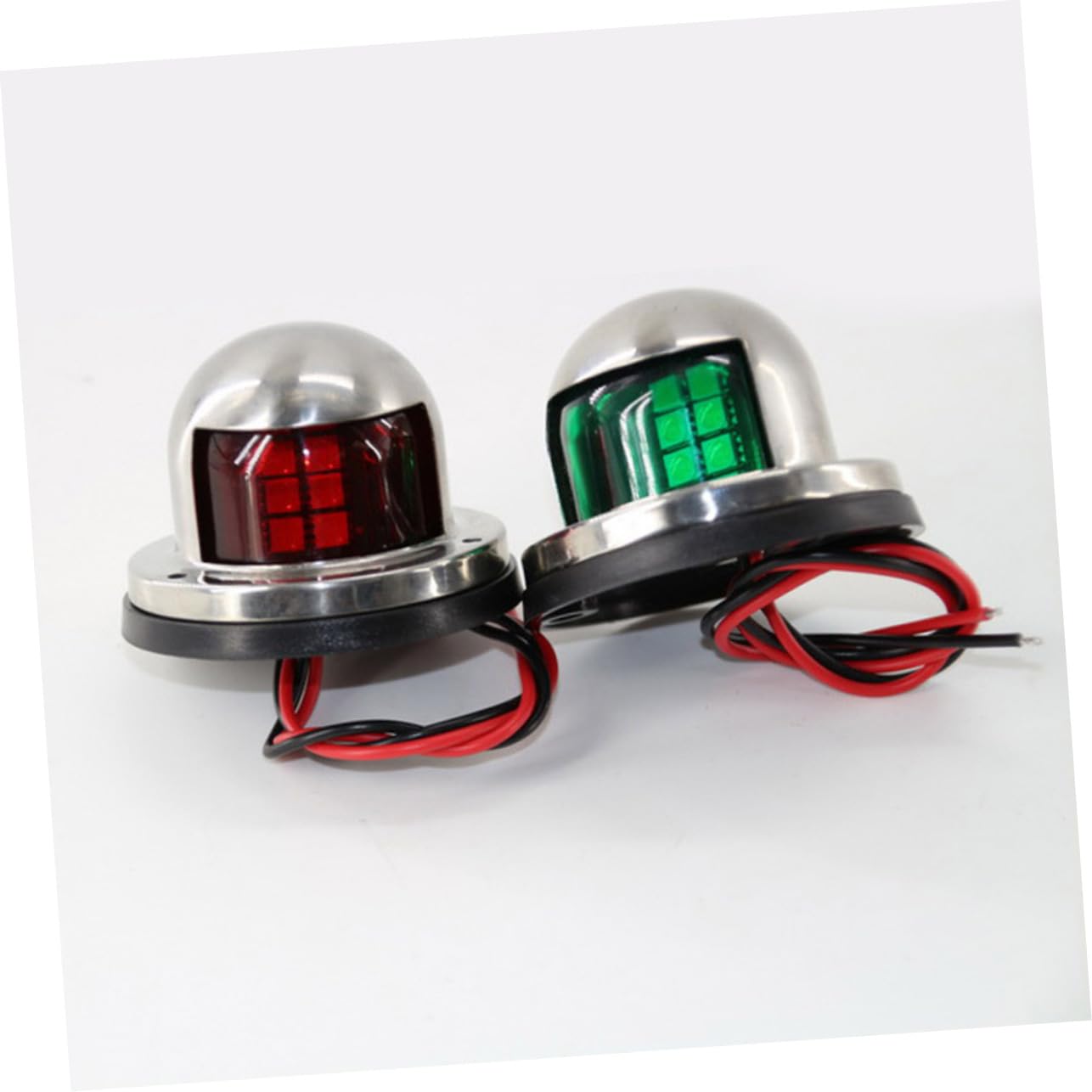 BRIGHTFUFU 1Pair LED Navigation Signal Lights Side Lights for Boats Durable Use Low Power Consumption for Dinghy Fishing and Sightseeing Vessels