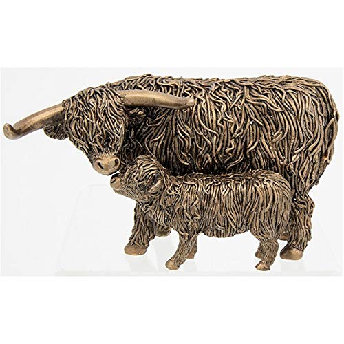 Shudehill Giftware Petite décoration en Bronze Vache et Veau Highland