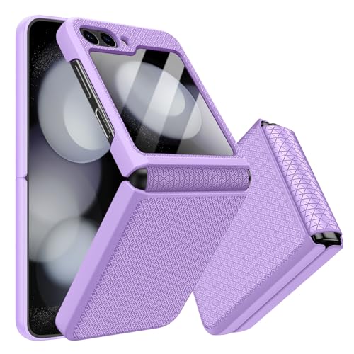 Coque Samsung Z Flip 5 violette Giyer avec charnière et film écran
