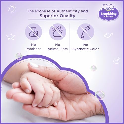 Image of Himalaya Nourishing baby soap 125g | Buy 3 Get 1 Free | No 1 Doctor prescribed brand | Honey, Sunflower oil, Milk, Castor Oil |Antibacterial and Moisturization Action for sensitive skin|Gentle.Safe.researched