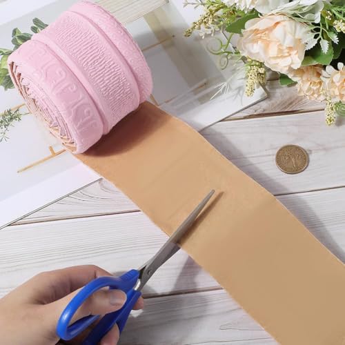Image of GORGECFAFT 2.3mx79mm Pink Crown Molding Peel and Stick 3D Wall Edging Foam Flexible Wallpaper Border Mirror Edging Frame Lines Wall Base Ceiling Baseboard for Home Furniture DIY Decor