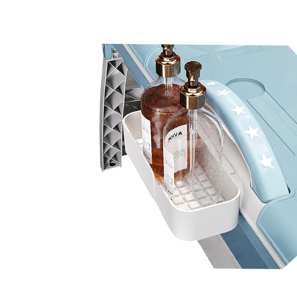 Baignoire pliable pour adulte, le choix le plus confortable pour la salle de bain familiale, Idéale pour les petites salles de bains, douche et balcon (118 * 60 * 53cm -Bleu)