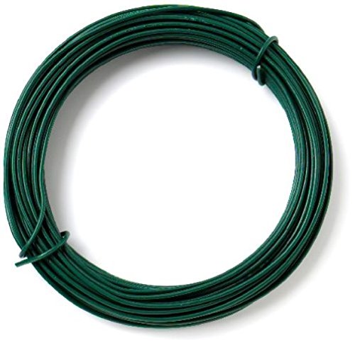 Merriway BH05777 Plastic Coated Garden Wire, 2.0 mm Diameter x 20 Metre (65 Foot), Green