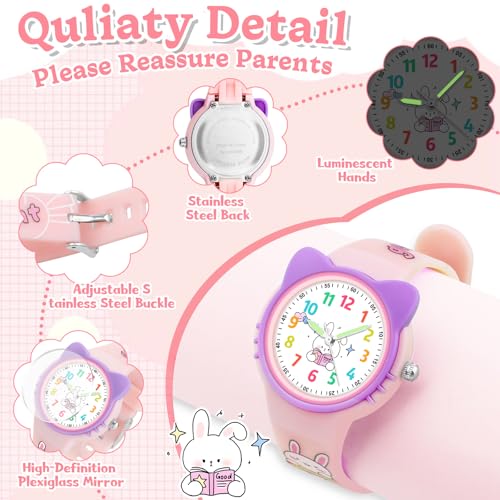 Image of Edillas Kids Teens Watch Analog Girls Boys, Waterproof Stylish Watch for Children,Students with Soft Silicone Strap for Kids Teens 4-16 Years Old