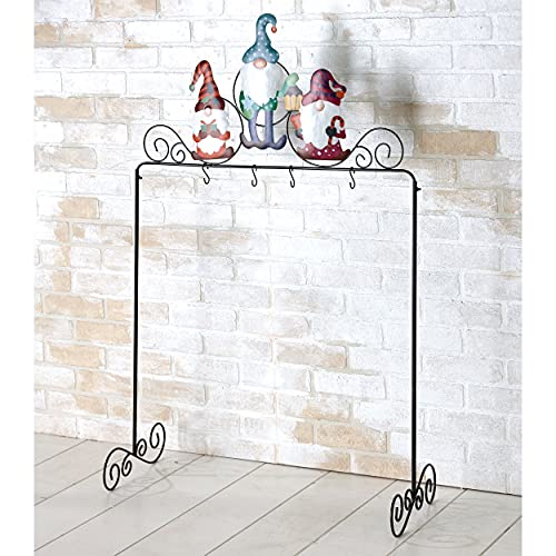 The Lakeside Collection Gnome Stocking Holder - Indoor Christmas Decoration with Cute Figurines